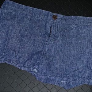 Dark blue linen shorts-Old Navy